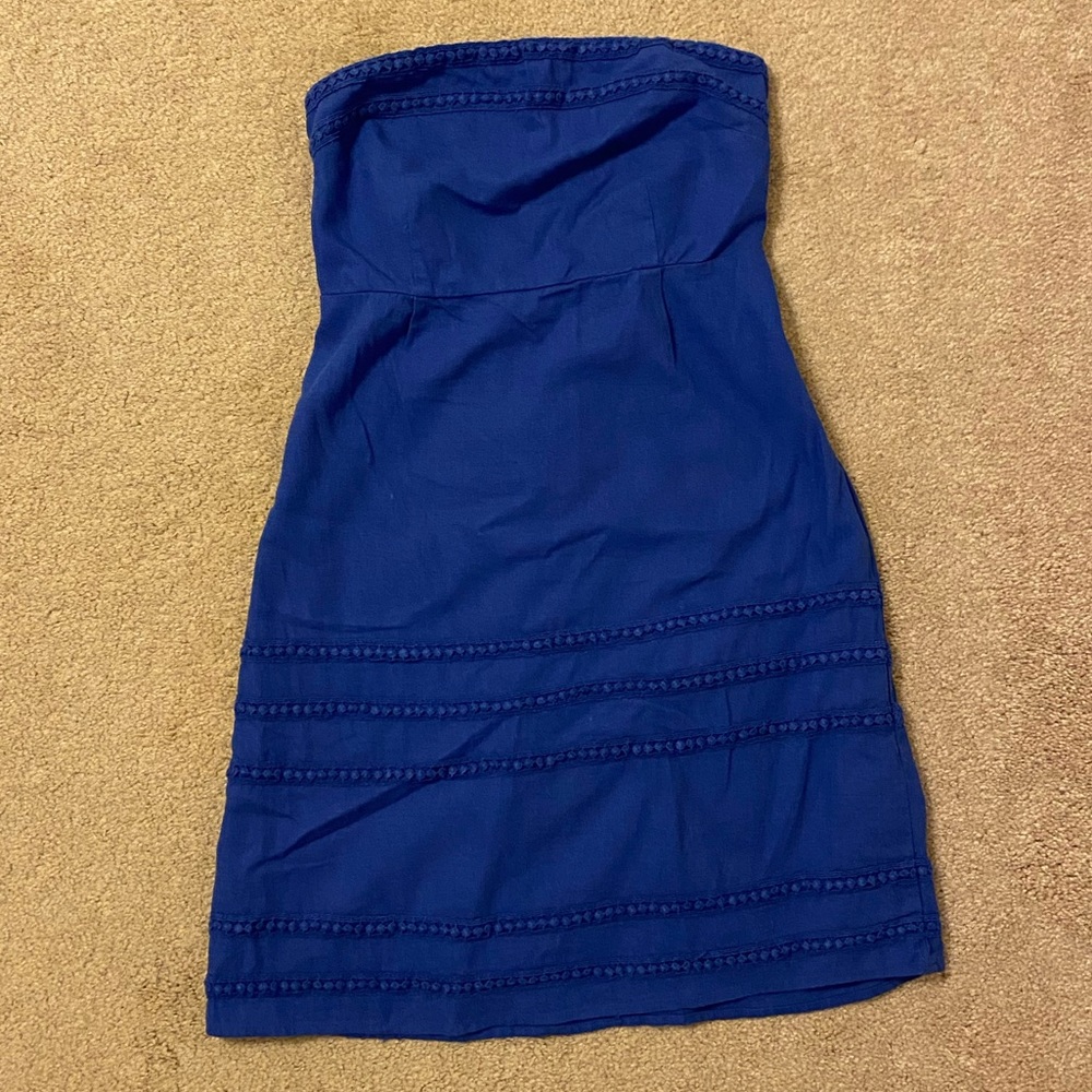 Old Navy Blue Strapless Dress